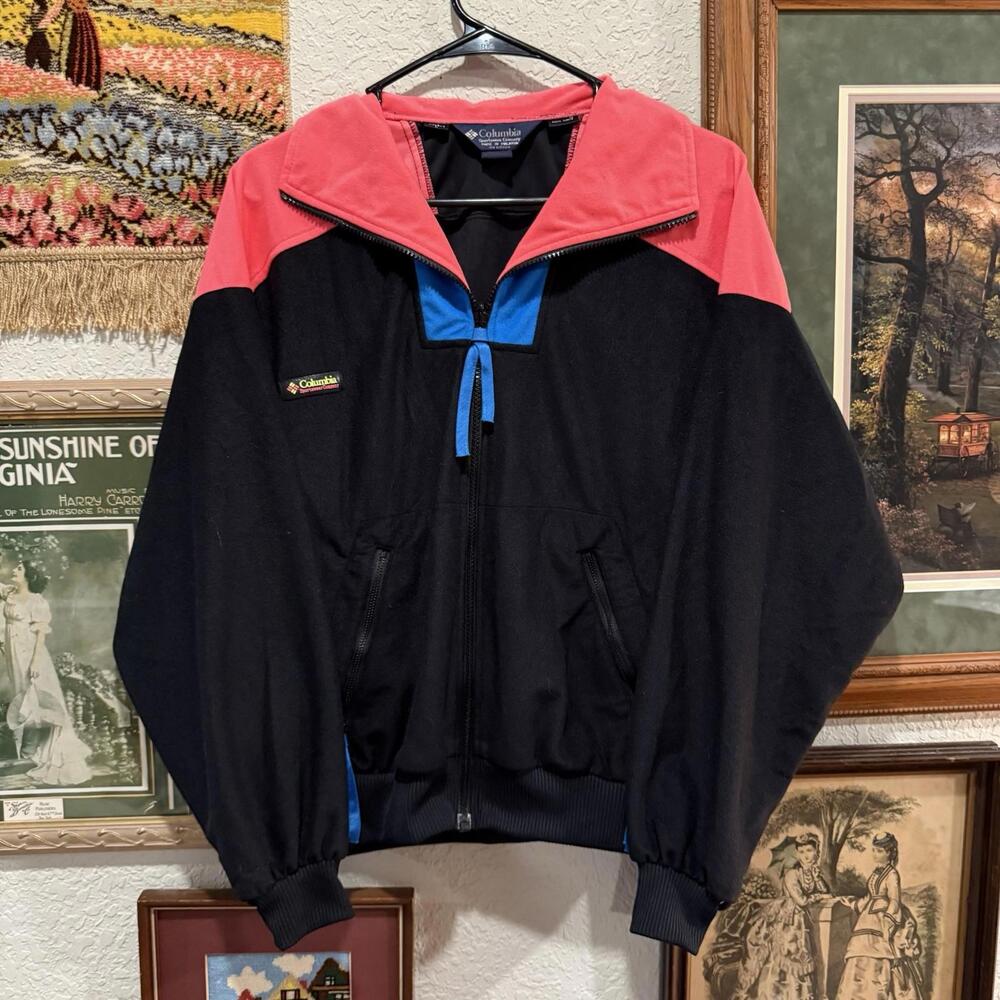 Vintage 80s/90s RARE Columbia Colorful Windbreaker/Jacket Size Women’s Large